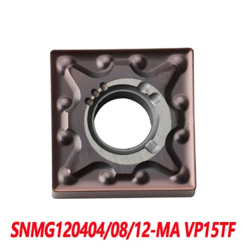Originálne SNMG SNMG120404-MA VP15TF SNMG120408-MA SNMG120412-MA 10pcs Karbidu Vložiť CNC sústruhu Kotúč Pre Opracovanie Kvality