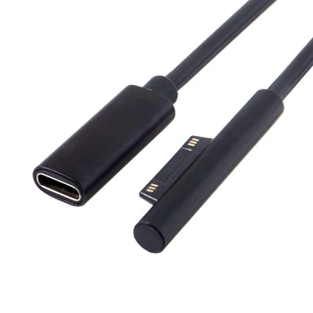 0,2 M Samica USB-C Nabíjací Kábel pre Povrchovú Pro 6/5/4/3 Povrch Notebooku 1/2, maximálne 45 w 15V PD Nabíjací Kábel