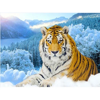 Diy Tiger 5D Diamond Maľovanie na Plné Kolo Vŕtať Zvierat Diamond Výšivky Mozaiky Drahokamu Obrazy Cross Stitch Súpravy Wall Art