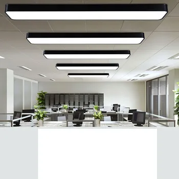 Úrad lustre visí svetlá jednoduché kreatívne office lustre zaoblené obdĺžnikový stropné svietidlo osvetlenie svietidlá led žiarovky