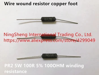 Originál nové drôt rany odpor medi pin pre tlač pr2 5W 100R 5% 100OHM odpor vinutia (Cievky)