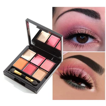 6 Farby Teplé Údená Eyeshadow Palety Eyeshadow Pigment Nepremokavé Očné Tiene Makeup Paleta Veľkoobchod 2019