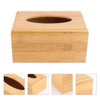 1Pc Drevené Jednoduché Obrúsok Držiteľ Tvorivé Tkaniva Box Domov Úložný Box Khaki