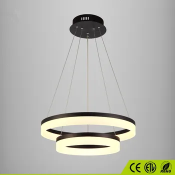 Moderné jednoduchá obývacia izba lampa Jedáleň, spálňa LED hliníkový Prívesok lampy Tvorivé osobnosti kruhu akryl závesné osvetlenie