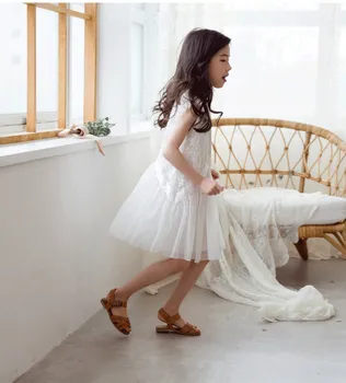 Dievčatá Šaty 2020 Nové Letné kórejský Dieťa Princezná Šaty Deti Čipky Sundress Deti Šaty pre Dievčatá Batoľa Roztomilý Oblečenie