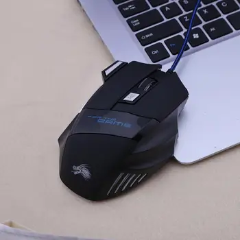 5500DPI LED Optické USB Káblové pripojenie Hernej Myši 7 Tlačidiel Hráč Počítačových Myší