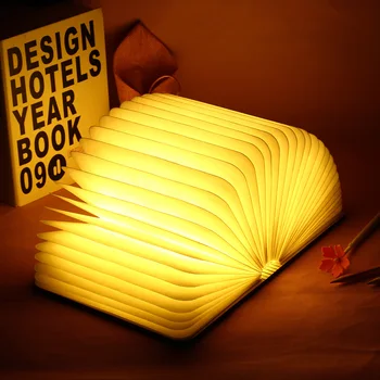 LED Drevené Stolové Lampy Skladacie Knihy Nočné Svetlo Skladacia Nabíjateľná knihu na Čítanie Domov Stôl písací Stôl Strop Dekor Prenosné Lampy