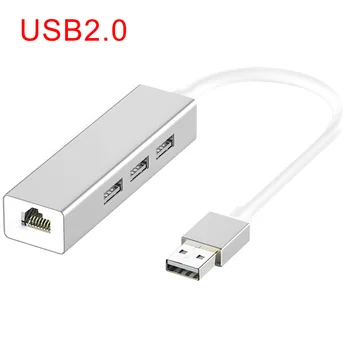 USB2.0/3.0 RJ45 Ethernet Adaptér 4 Porty Converter pre Macbook ASUS Notebook GK99