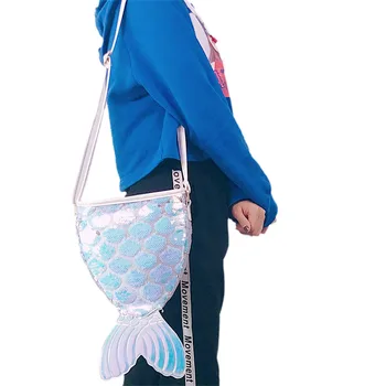 Módne tašky pre ženy Beauty ryby, váhy slung taška cez rameno kórejská verzia laserové farebné módne trend bežné crossbody