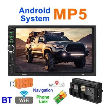 Auto Stereo Auto Audio Strednej FM Auto Stereo Hlava Jednotky Android 10 Quad Core 1GB 16GB GPS, Bluetooth, WiFi, Rádio Prijímač