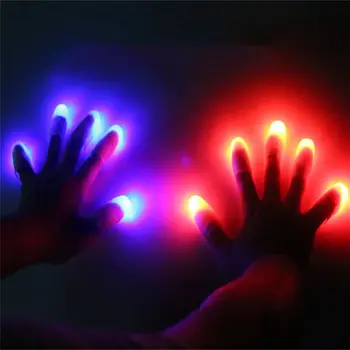 2ks/set LED Prst Svetlo Magic Palce Svetlo Hračky pre Dospelých Magický Trik Rekvizity Halloween Party Hračky pre Deti, Ľahké robiť Magic