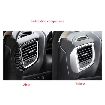Auto klimatizácia zásuvky rám nálepka Pre Mazda3 Axela-2018 upravené uhlíkových vlákien, klimatizácia ventilačné nálepky 4pcs