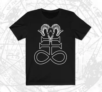 Okultné Pentagram Baphomet Lucifer Symbol Satanic T-Shirt. Letné Bavlna Krátky Rukáv O-Krku Mens T Tričko je Nové S-3XL