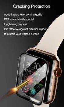 2 ks nepremokavá full screen protector pre apple hodinky 5 4 3 38 MM 40 MM 44 MM 42MM Nie Tvrdeného Mäkké sklo film pre Iwatch 4/5/6/SE