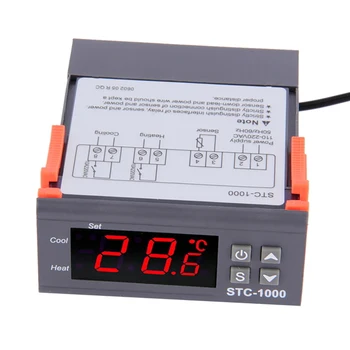 Digitálny Regulátor Teploty 220V alebo 12V 24V 2 Relé Termostat Radič pre Inkubátor Vykurovanie Chladenie Thermoregulator