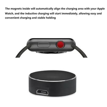 Gosear Hliníkovej Zliatiny Bezdrôtovú Nabíjačku Nabíjacej Stanice Držiak s USB Kábel pre Apple Hodinky iWatch Série 1 2 3 4 38mm 42mm