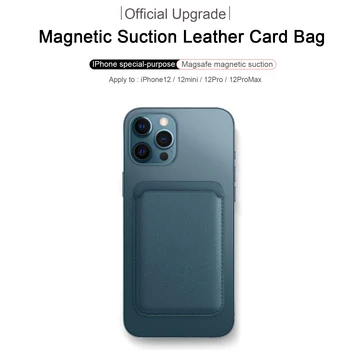 Magnetické Karty Taška Pre Módne Peňaženky Karty Držiteľa puzdro Pre iPhone 12 Pro Max 12 Mini Luxusné Kožené Puzdro Kryt