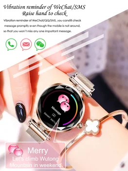H1 Smartwatch Ženy Srdcového tepu Fitness Tracker Krokomer Smartwatch Bluetooth Vodotesný Pre Android/IOS Inteligentný Náramok