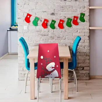 Vianočné Poťahy Stoličke Rukáv Tabuľka Nový Rok Dekor Strana navrhne Vianočné Dekorácie pre Domov Reštaurácia