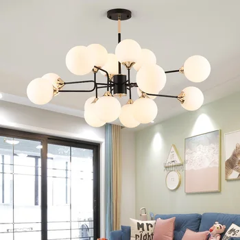 Nordic Jednoduchý Moderný Domov Zlepšenie Prívesok Lampy Tvorivé Osobnosti E27 lED Žiarovky Luster Na Štúdium Spálňa Jedáleň