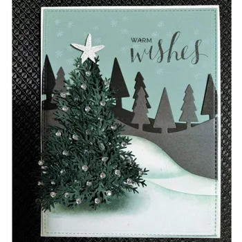 Vianočný strom a jelene Rezanie Kovov Zomrie Šablóny pre DIY Scrapbooking Dekoratívne Remesiel Dodávky Papiera Kariet