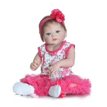 58 cm full silikónové reborn baby doll hračky pohlavie Dievča Realisticky reborn bonecas de silikónové Bábika Bonecas brithday darčeky brinquedos
