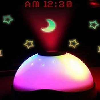 Nové Zmeny Farby, Multi-function 7 Farieb LED Zmena Star Nočné Svetlo Magic Projektor Podsvietenie Hodiny Vysoko Kvalitné Led Alarm Kohút