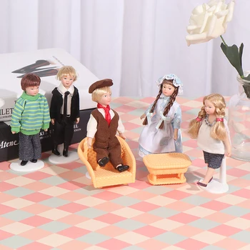Domček pre bábiky krásne Miniatúrne Porcelánové Bábiky Model Malé Pekné Dievčatá Boys1:12