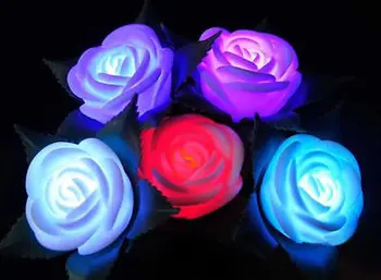 Horúce Elegantné Záhradné Dvore Cesta Trávnik Power LED Ruže Kvet Svetlo Dekoratívne Svetlo Lampy