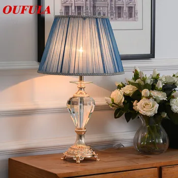 DLMH Crystal Stolové Lampy, písací Stôl Svetlá Luxusné Moderné Moderné Textílie pre Foyer Obývacia Izba Office Tvorivé posteľová Izba Hotel