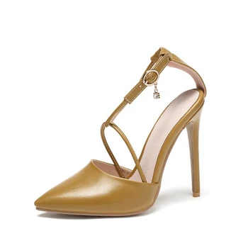 Luxusné topánky ženy dizajnéri Stiletto Vysokým Podpätkom Sandále Čerpadlá Poukázal Gladiator Členková Pracka Strany Obuvi Veľká veľkosť 50 1320-4