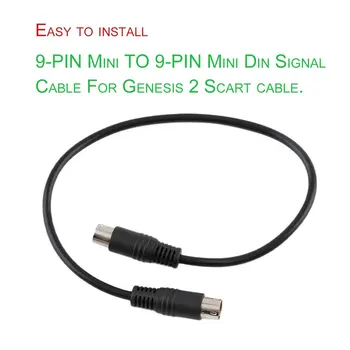 Nový Čierny 9-PIN Mini-9-PIN Mini Din Signálový Kábel Pre Genesis 2 Scart Kábel Hot Podpora Drop Shipping