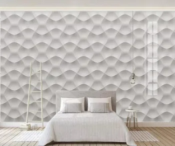 Moderný minimalistický 3D reliéfy textúra biela omietka obývacia izba, spálňa pozadí nástenné dekoratívny nástenné maľby, tapety