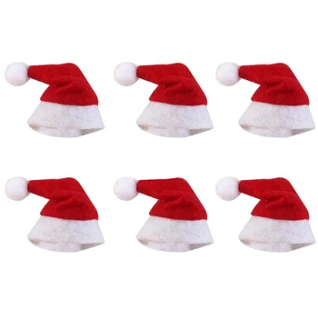 30Pcs Mini Santa Claus Klobúk Vianočné Dekorácie Vianočné Dovolenku Lízatko Top Vňaťou Klobúky Deti Hračky