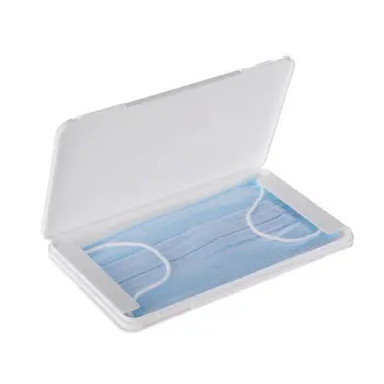 Maska úložný box maska balenie box vlhkosti-vodotesný a prachotesný prenosný plastový obdĺžnikový úložný box jednorázové masky box