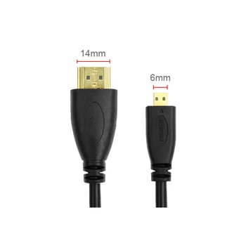 Micro HDMI Kábel Video Káble Pozlátené 1080P 3D Kábel pre GoPro Hero 7 6 5 4 3 pre Yi 4K Sjcam Sj4000 Akčné Kamery Príslušenstvo