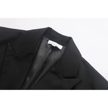 Ženy blejzre 2020 jar nové módne office lady oblečenie čierne sako Obleky s Drážkou Singel svojim Patchwork kabát Pravidelné