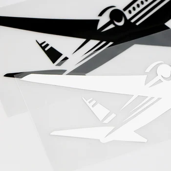 YJZT 17.5X7.5CM Zaujímavý Lietadlo Vinyl Odtlačkový Letecký Pilot, Auto Nálepky, Auto Window Art Decor Čierna / Strieborná 10A-0239