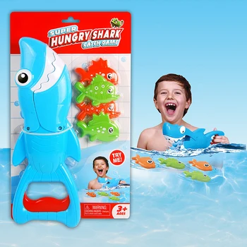 Deti Kúpanie Hračky Vaňa Shark Hračka Žralok Modrý S Hryzenie Zuby Obsahuje 4 Ryby Vaňa Hračky Pre Chlapcov A Dievčatá