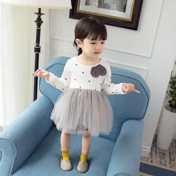 2020 Dieťa Dieťa Roztomilý Dievča Dot Oka Princezná Šaty Batoľatá Deti Jar Jeseň Fashion Narodeniny Tutu Šaty Vestido Oblečenie