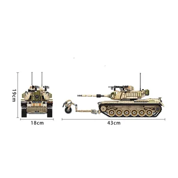 Vojenské Série Special forces M60 Hlavný Bojový Tank obrnené sily Údaje DIY Model Stavebné kamene, Tehly, Hračky, Darčeky