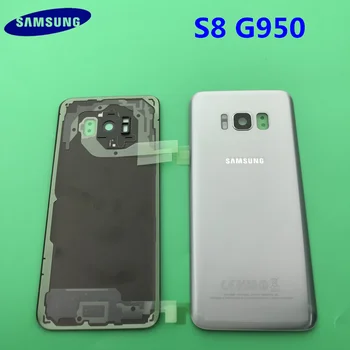 10pcs/veľa Originálne Zadný Panel Batéria Sklo zadných Dverí Kryt s Zadná kamera sklo Samsung Galaxy s8 okraji G950 G950F