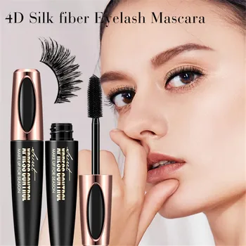 4D Black Hrubé Mascara Predĺženie Rias make-up Waterproof Mascara Volume Eye Kozmetika