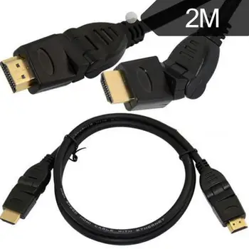 7 ft HDMI 1.4 V M/M 360-stupňový Otočný Nastaviteľné doprava doľava šikmého Viesť Kábel
