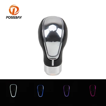 POSSBAY Auto Multicolor LED Svetlo Radenie Gombík Dotykový Senzor Gear Car Interiér Zdobia Univerzálny pre Väčšinu Manuálnych Auto
