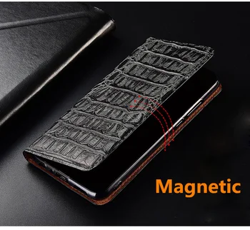 Krokodíl vzor pravej kože magnetické telefón prípade card držiak pre Nokia 5.1 Plus/Nokia 5.1/Nokia 5 flip prípade telefón taška