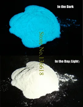 50gram x Svietiace Tyrkysová(Aqua Modrá)Farba Svietiť v Tme Fotoluminiscenčné Prachu Fosfor Prášok Pigment