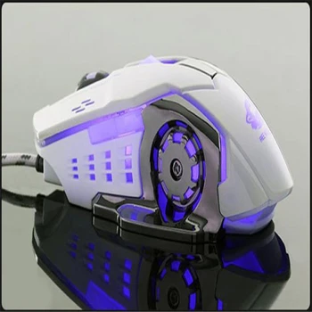 Myš Raton LED Svetlo, USB Káblové pripojenie Hernej Myši Profesionálne Myší Hráč 4000DPI Optické Pre PC Prenosný počítač myš 18Aug8