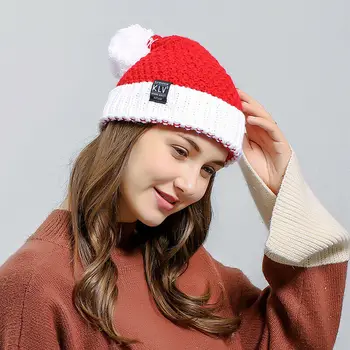 Dospelých, Zimné, Santa Claus, Vianočné Hat Červený Pletený Hat Teplé Spp Roztomilé Vianoce Spp