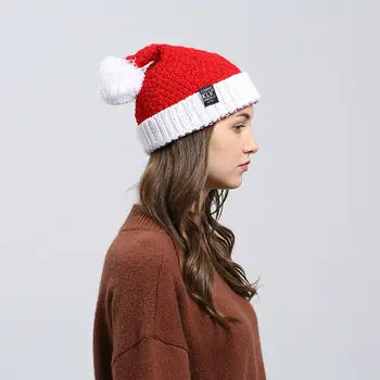 Dospelých, Zimné, Santa Claus, Vianočné Hat Červený Pletený Hat Teplé Spp Roztomilé Vianoce Spp